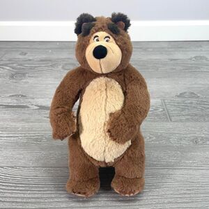 2020 Animaacord Masha and the Bear Plush Brown Tan 10" Stuffed Animal Simba Toys